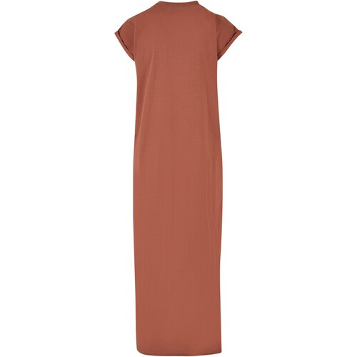 Urban Classics Ladies Long Extended Shoulder Dress terracotta XXL