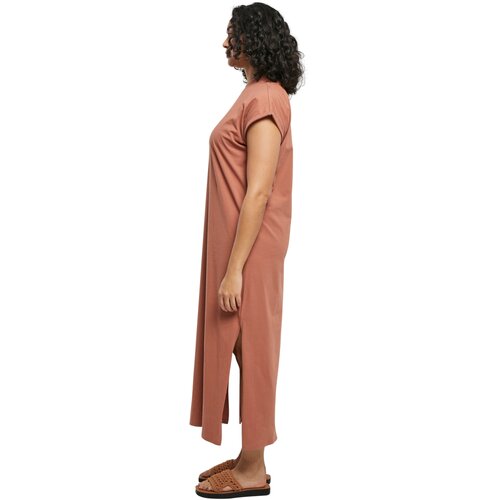 Urban Classics Ladies Long Extended Shoulder Dress terracotta XXL