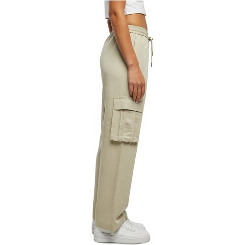 Urban Classics Ladies Vicose Straight Leg Cargo Pants concrete XXL