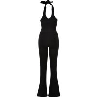 Urban Classics Ladies Stretch Interlock Neckholder Jumpsuit