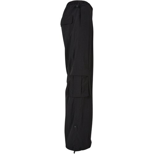 Urban Classics Ladies Wide Crinkle Nylon Cargo Pants black 3XL