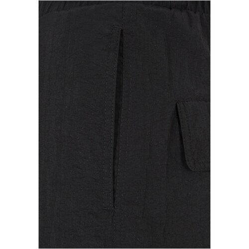 Urban Classics Ladies Wide Crinkle Nylon Cargo Pants black 3XL