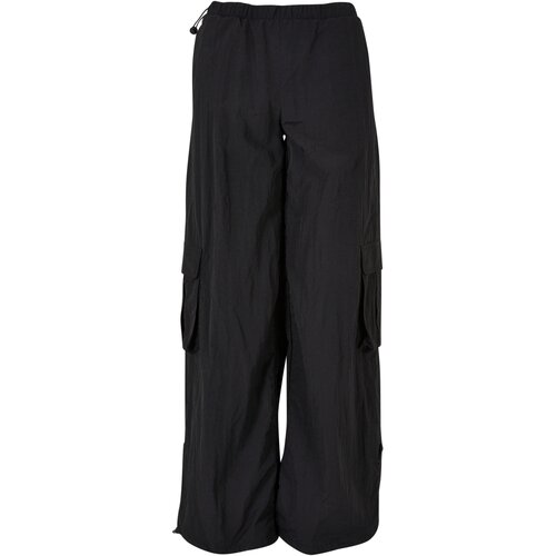 Urban Classics Ladies Wide Crinkle Nylon Cargo Pants black 3XL
