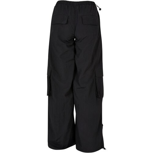 Urban Classics Ladies Wide Crinkle Nylon Cargo Pants black 3XL