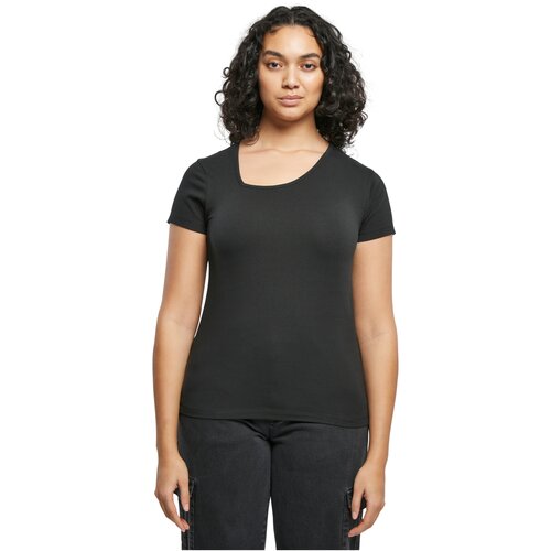 Urban Classics Ladies Organic Asymmetric Neckline Tee black 4XL