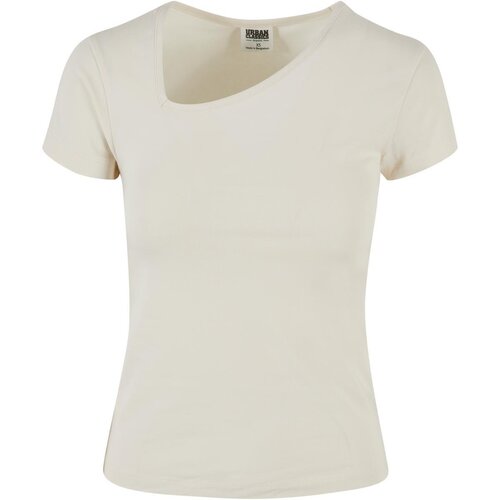 Urban Classics Ladies Organic Asymmetric Neckline Tee whitesand XXL