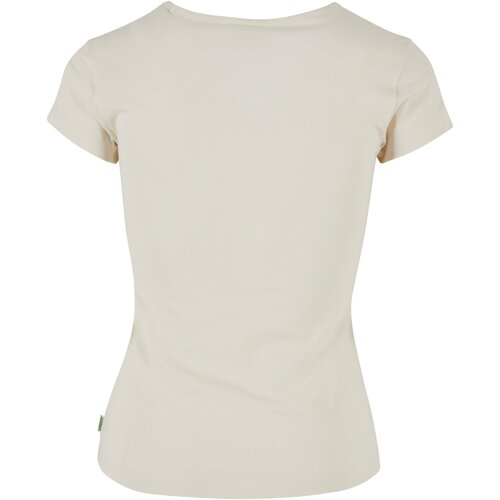 Urban Classics Ladies Organic Asymmetric Neckline Tee whitesand XXL