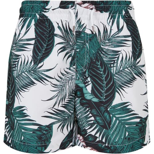 Urban Classics Kids Boys Pattern Swim Shorts palm leaves aop 146/152