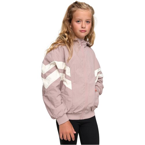 Urban Classics Kids Girls Crinkle Batwing Jacket duskrose/whitesand 158/164