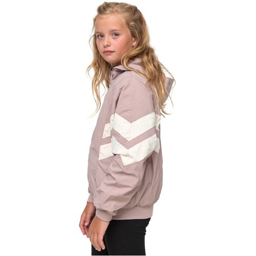 Urban Classics Kids Girls Crinkle Batwing Jacket duskrose/whitesand 158/164