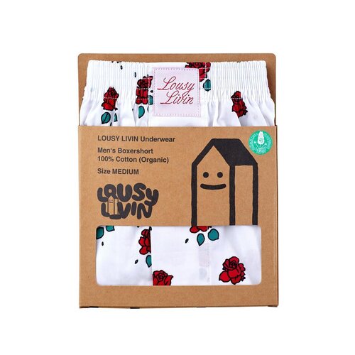 Lousy Livin Boxershorts Rose & Valentines White S