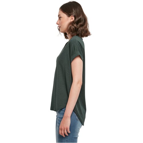 Build Your Brand Ladies Long Slub Tee bottlegreen XXL