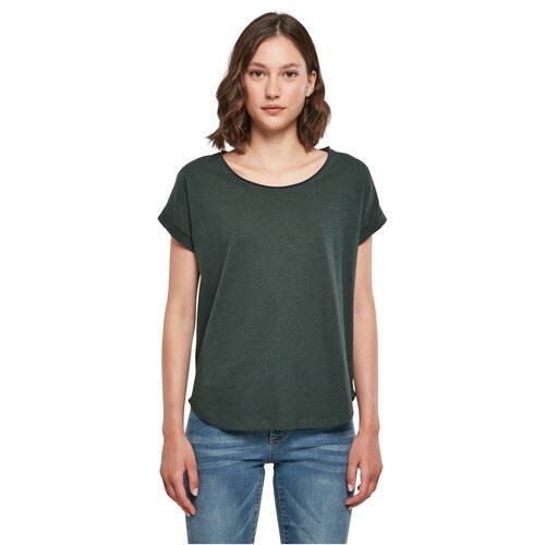 Build Your Brand Ladies Long Slub Tee bottlegreen XXL