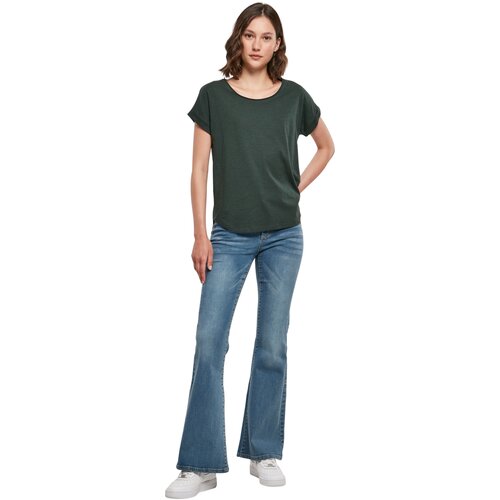 Build Your Brand Ladies Long Slub Tee bottlegreen XXL