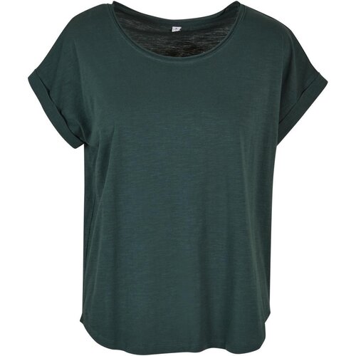 Build Your Brand Ladies Long Slub Tee bottlegreen XXL