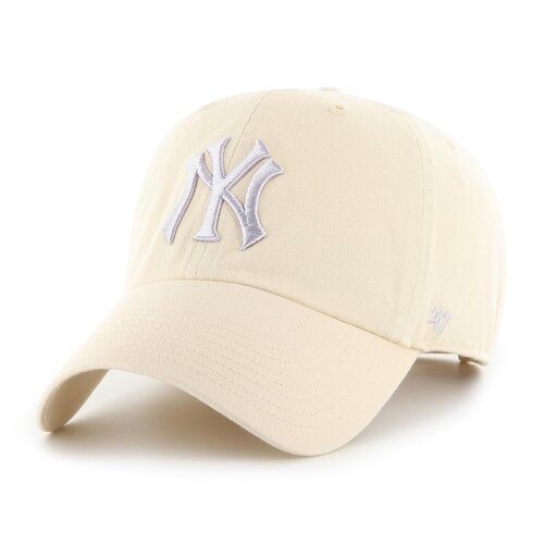 47 Brand MLB New York Yankees 47 CLEAN UP W/No loop Label Cap Natural