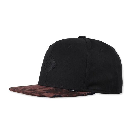 Djinns 6 Panel Snapback Cap Arty Abstract Black/Orange/Khaki