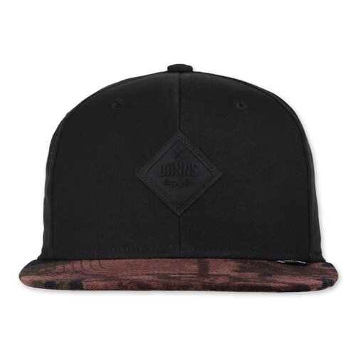 Djinns 6 Panel Snapback Cap Arty Abstract Black/Orange/Khaki