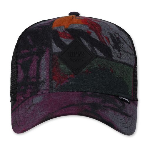 Djinns HFT Trucker Cap Arty Abstract  Black/Green/Wine