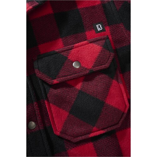 Brandit Jeff Fleece Shirt Long Sleeve red/black XXL