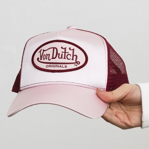 Von Dutch Originals Trucker Cap Poly Satin - Cary Pink/Red