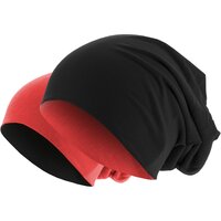 MSTRDS Jersey Beanie reversible blk/red one size