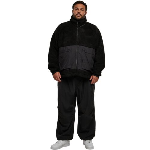 Urban Classics Short Raglan Sherpa Jacket black/black 3XL