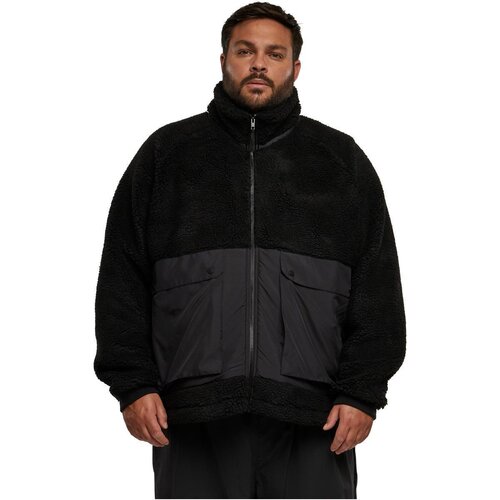 Urban Classics Short Raglan Sherpa Jacket black/black 3XL