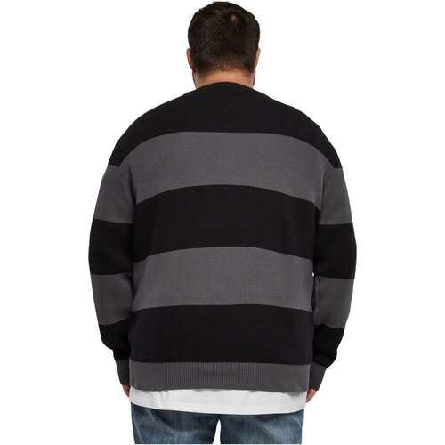 Urban Classics Heavy Oversized Striped Sweatshirt black/darkshadow 3XL