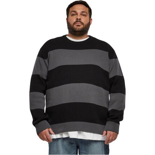 Urban Classics Heavy Oversized Striped Sweatshirt black/darkshadow 3XL