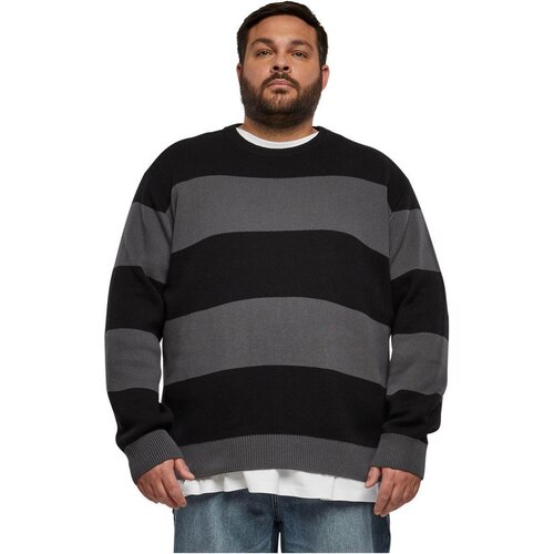 Urban Classics Heavy Oversized Striped Sweatshirt black/darkshadow L