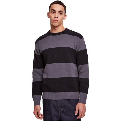 Urban Classics Heavy Oversized Striped Sweatshirt black/darkshadow L