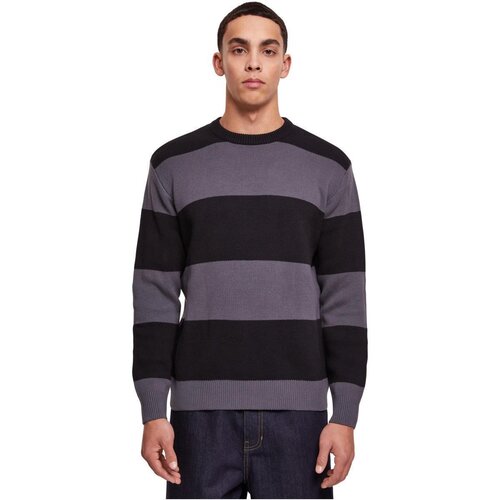 Urban Classics Heavy Oversized Striped Sweatshirt black/darkshadow L