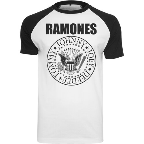 Merchcode Ramones Circle Raglan Tee wht/blk XXL