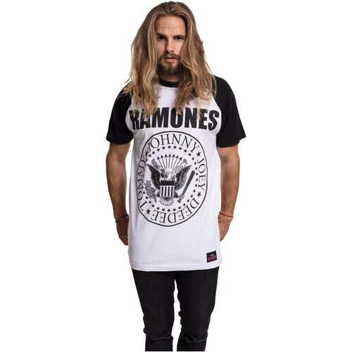 Merchcode Ramones Circle Raglan Tee wht/blk XXL