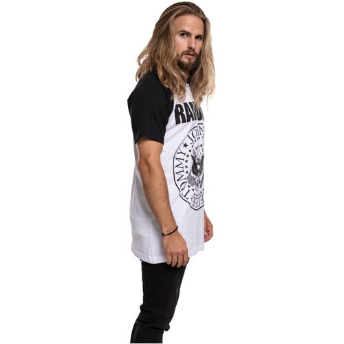 Merchcode Ramones Circle Raglan Tee wht/blk XXL