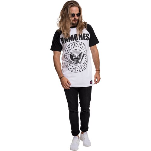 Merchcode Ramones Circle Raglan Tee wht/blk XXL