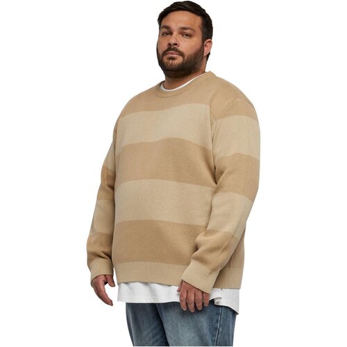 Urban Classics Heavy Oversized Striped Sweatshirt warmsand/wetsand XXL