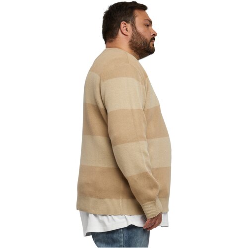 Urban Classics Heavy Oversized Striped Sweatshirt warmsand/wetsand XXL