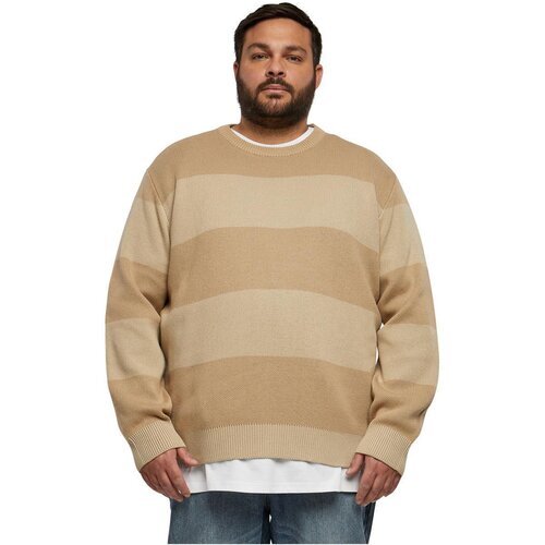 Urban Classics Heavy Oversized Striped Sweatshirt warmsand/wetsand XXL