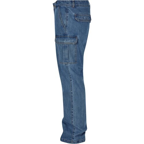 Urban Classics Straight Leg Cargo Jeans light blue washed 28