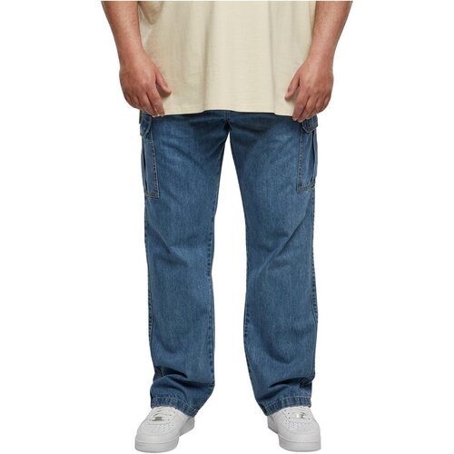 Urban Classics Straight Leg Cargo Jeans light blue washed 44