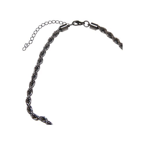 Urban Classics Charon Intertwine Necklace And Bracelet Set gunmetal one size