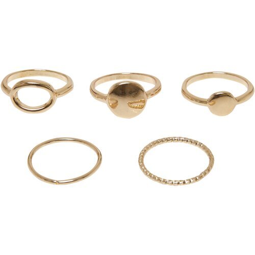 Urban Classics Basic Stacking Ring 5-Pack gold L/XL