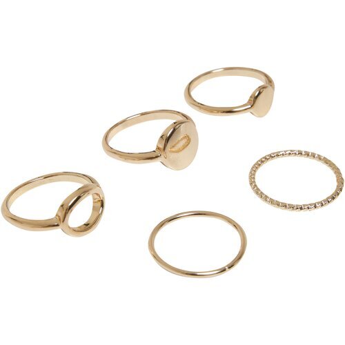 Urban Classics Basic Stacking Ring 5-Pack gold L/XL
