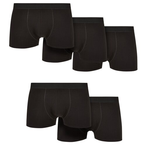 Urban Classics Solid Organic Cotton Boxer Shorts 5-Pack black+black+black+black+black S