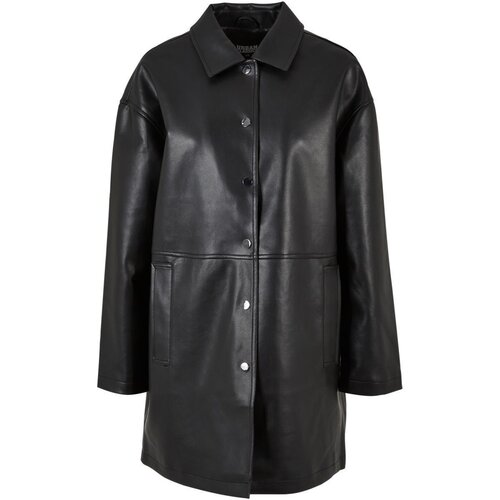 Urban Classics Ladies Faux Leather Coat black 3XL