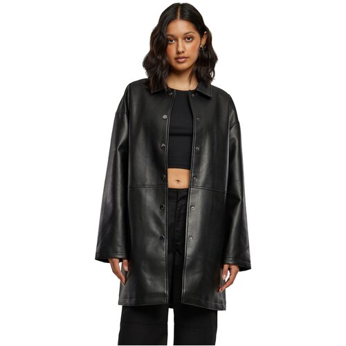 Urban Classics Ladies Faux Leather Coat black XS