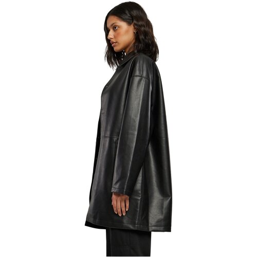 Urban Classics Ladies Faux Leather Coat black XS