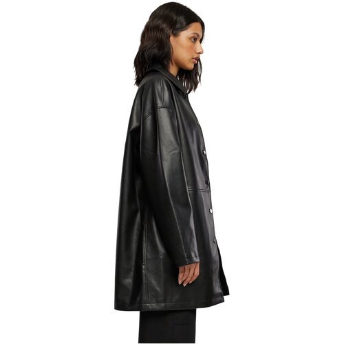 Urban Classics Ladies Faux Leather Coat black XS